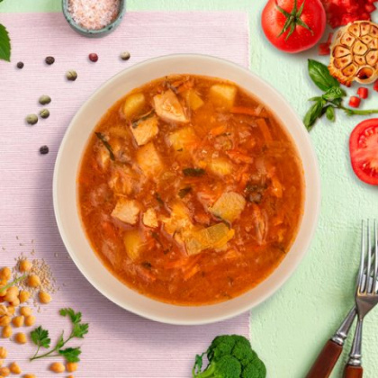 Щи из свежей капусты с курицей ЕМ Диета