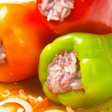 ужин Домашний фаршированный перец в с овощной подливой меню Диета Малышевой