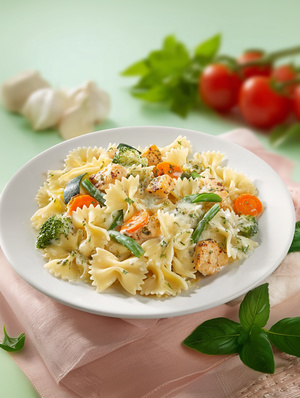 Фарфале с овощами для правильного питания это норма