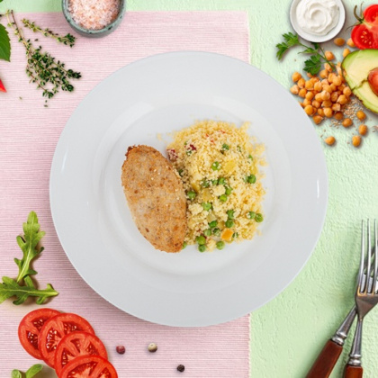 Рыбная зраза и кус-кус с овощами ЕМ Диета