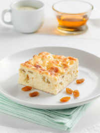 Готовое блюдо Запеканка рисовая с творогом и изюмом. Меню питания TheNorm