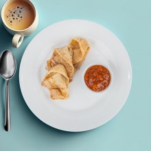 готовое блюдо блинчики с джемом