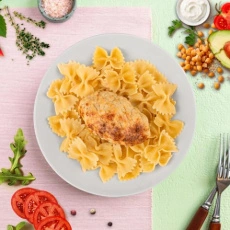 Котлета из индейки с кабачком и фарфале