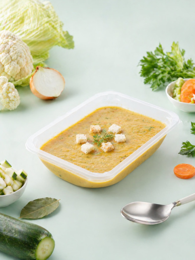 Овощной суп с брокколи и цветной капустой, первое блюдо для правильного питания